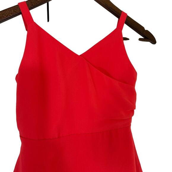 ZAC POSEN Red Flouncy Mini Cocktail Dress Flirty Evening Size 8 - Picture 2 of 10